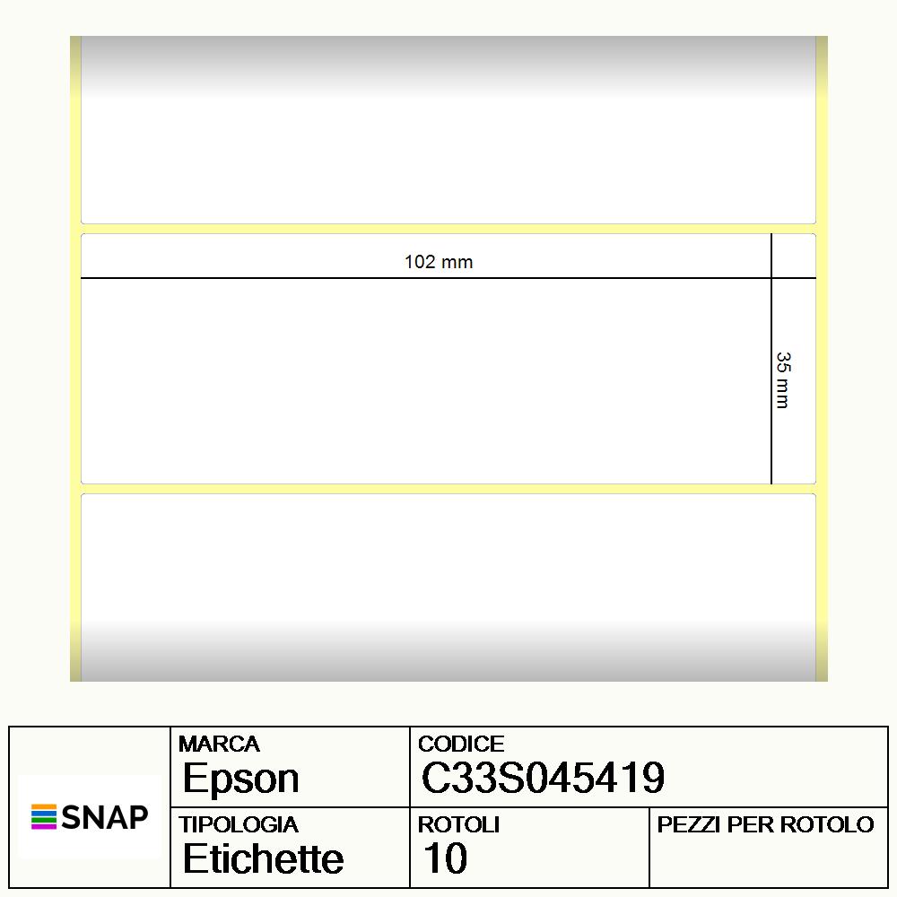 C33S045419 - Etichette Epson  Carta