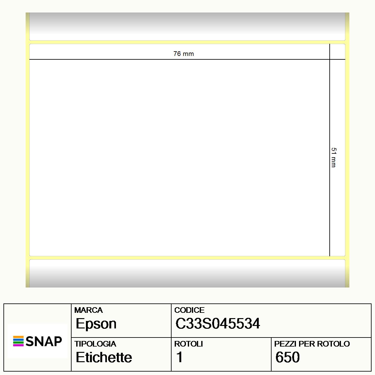 C33S045534 - Etichette Epson  Carta