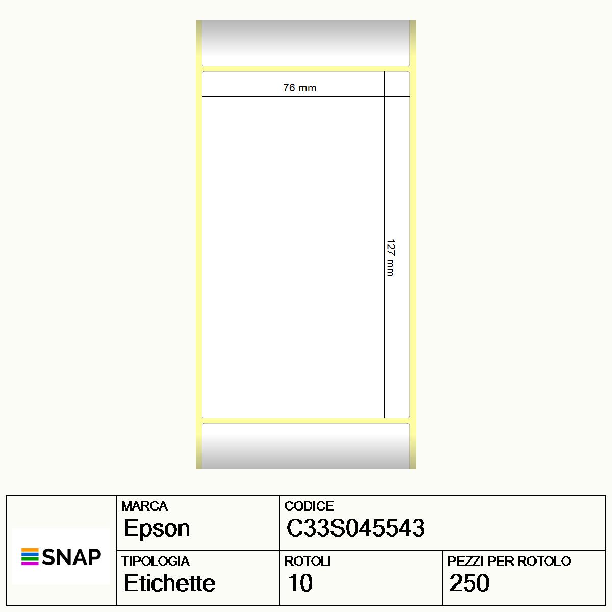 C33S045543 - Etichette Epson  Carta